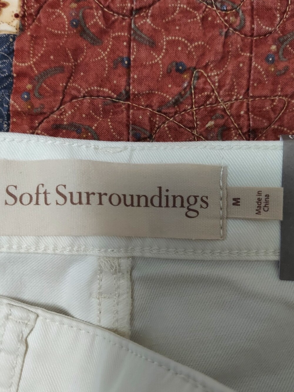 NWT Soft Surroundings Arcadia Wide Leg Pants Ivory Pearl Size Medium - Picture 8 of 11